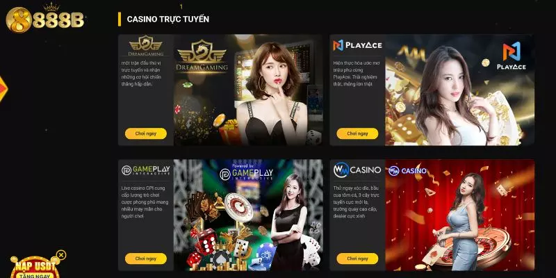 Sảnh Casino trực tuyến 888B